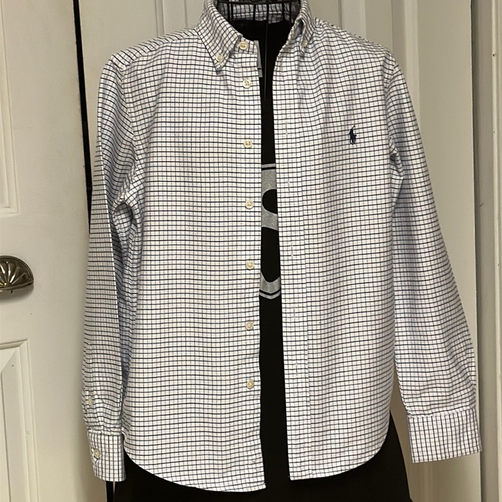 Ralph Lauren preppy size 14 Boys Plaid Cotton Poplin Shirt